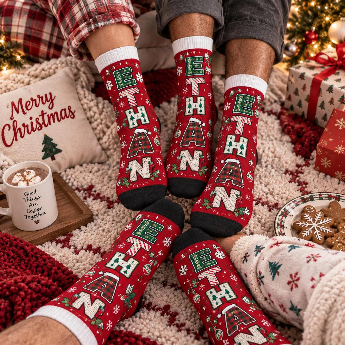 Personalized Name Christmas Socks, Custom Letter Holiday Socks c716611f-742c-4a1e-ada9-01bf05351682-3.webp