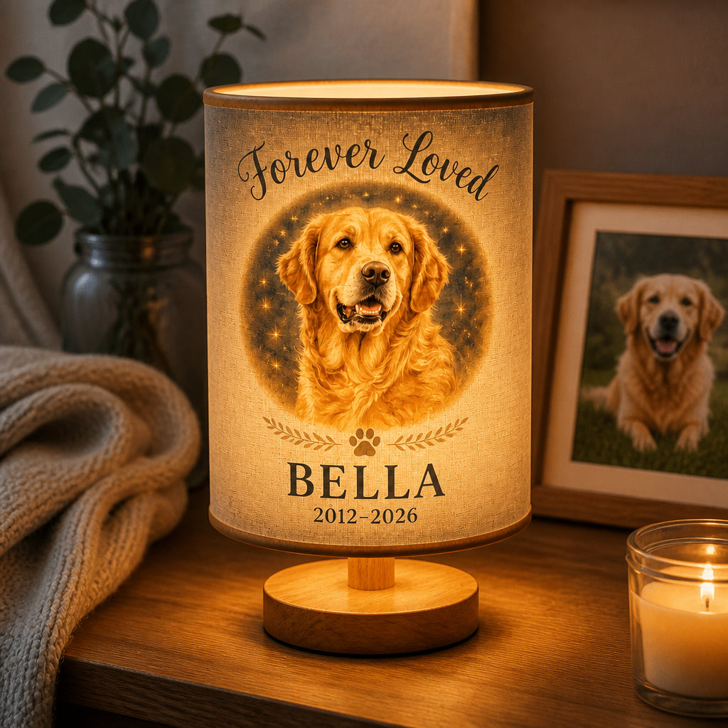 Forever Loved Pet Memorial Photo Lamp - Personalized Custom Fabric Lamp c716c862-03cd-4e70-ac78-afabfe83b3ba.jpg