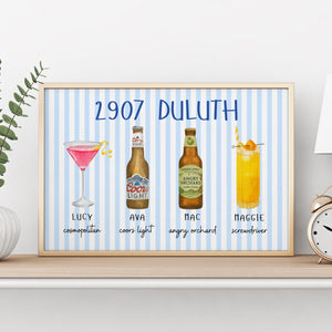 Custom Roommate Drink Print, Roommates as Drinks, Cocktail Poster, Trendy College Apartment Dorm Art, Bar Cart Decor, Personalized Wall Art c724ae1d-c210-4854-afa5-3b97ae7fb5f7-6.jpg