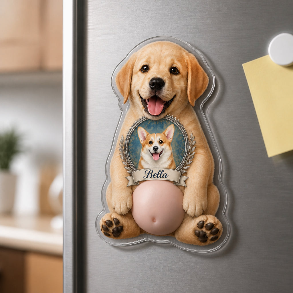 Regal Pet Portrait Cameo Magnet – Photo + Name - Personalized Acrylic Refrigerator Magnet - Soft Rubber Belly c74ea018-143c-41df-afca-dc4e7d3c4931.jpg