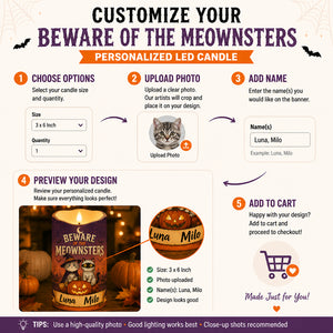 Beware of the Meownsters Personalized Cat Names LED Flameless Candle - Personalized Custom Led Flameless Candle c757166d-1c5b-4d30-86f1-e9887f02132f.jpg