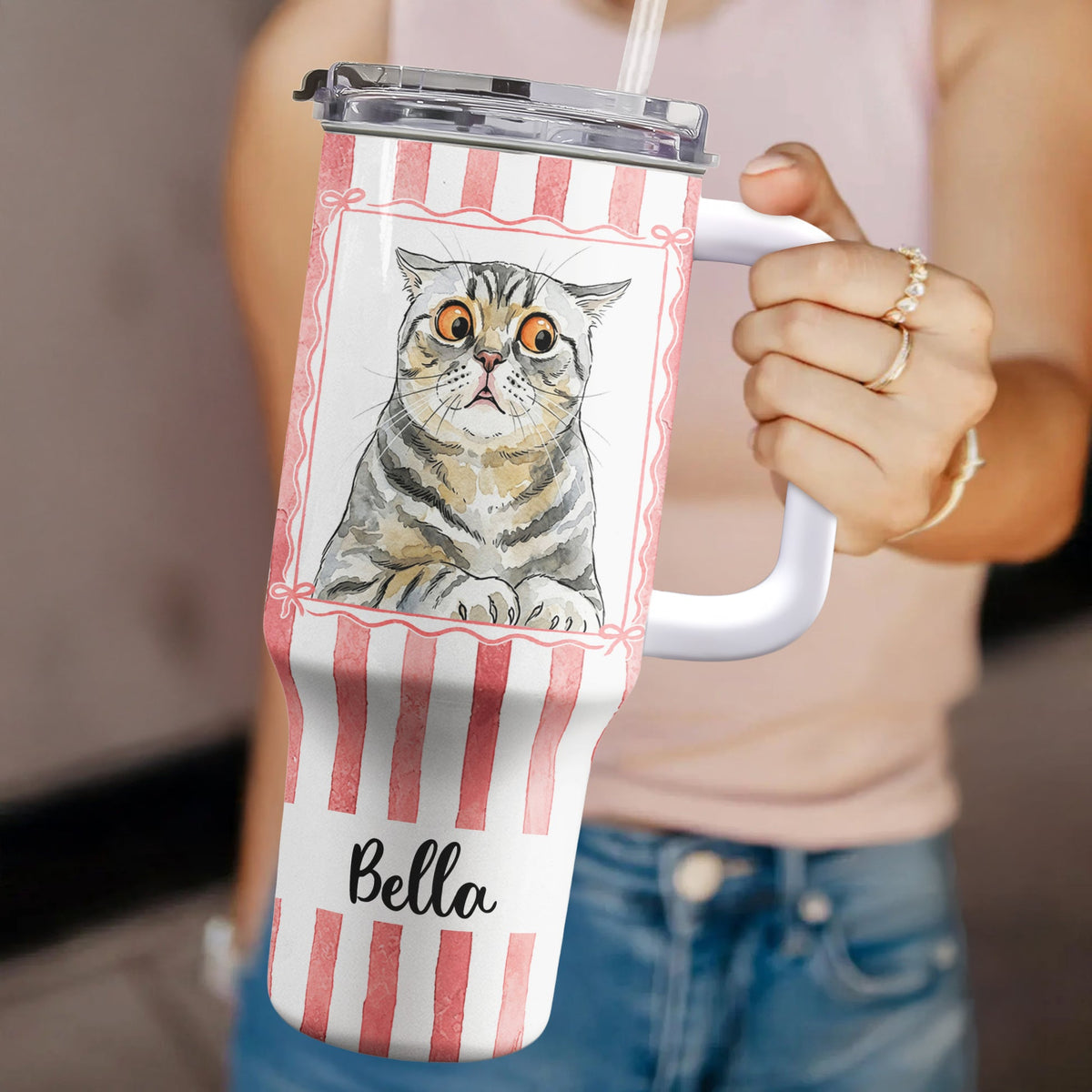 Custom Pet Portrait Watercolor Art Striped Pattern - Personalized 40oz Tumbler - Gift For Pet Owners c78a7f02-4571-43c6-a5f5-8134e98249f7-banner-4.jpg
