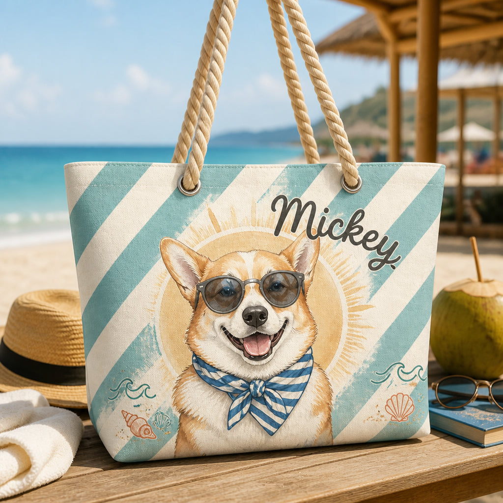 Custom Beach Tote – Watercolor Pet Portrait with Shades - Personalized AOP Tote c7909959-1f38-466e-8d56-9e97dd92aea1.jpg