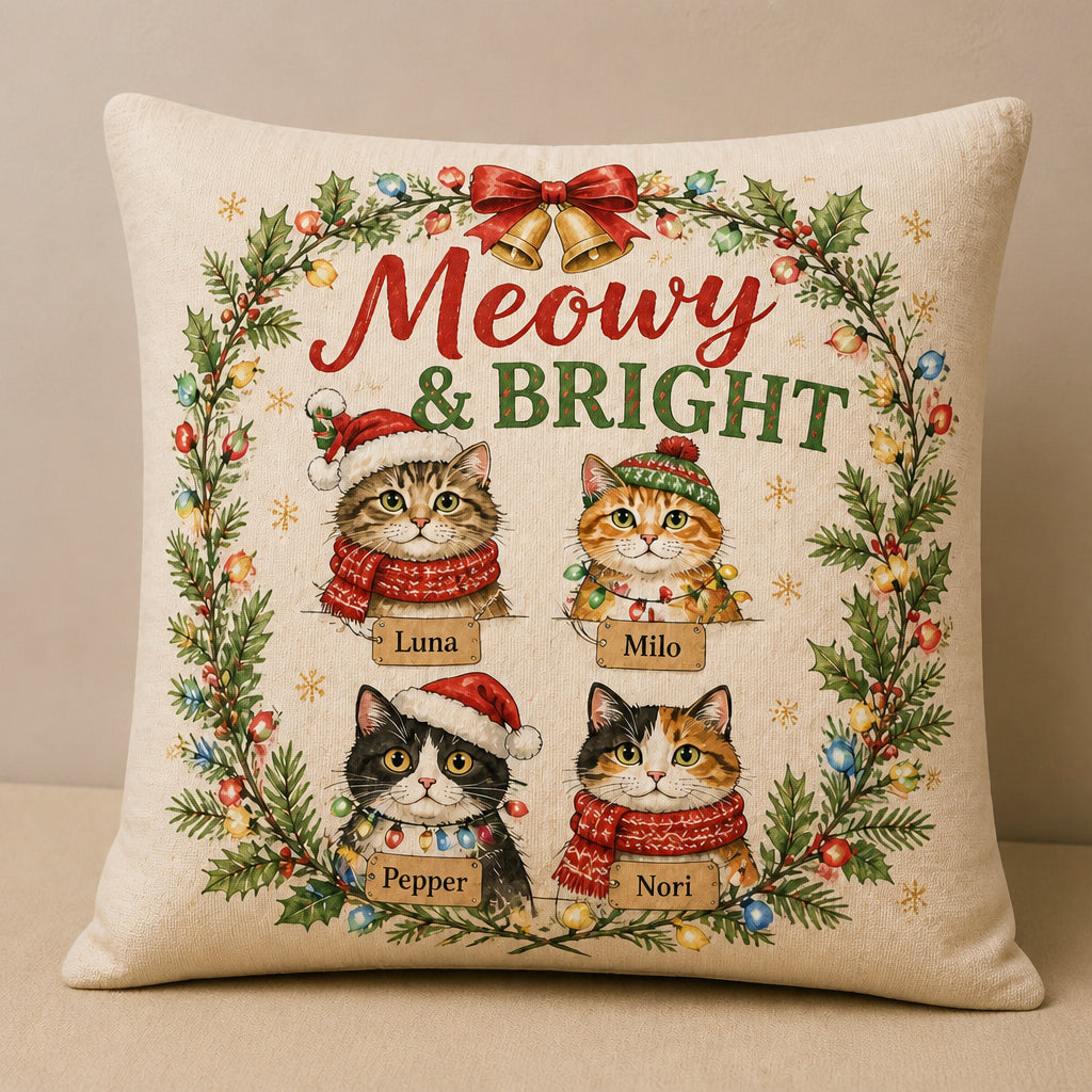Meowy & Bright Custom Cat Portrait Pillow - Personalized Pillow c7a27cca-2cd4-4d93-b408-11958d079920.jpg