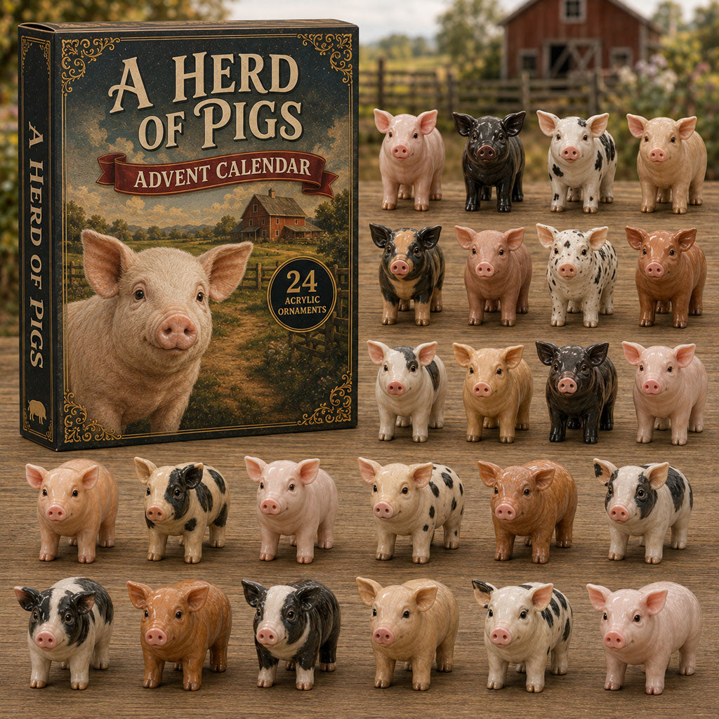 Herd Of Pigs Advent Calendar 2026 - 24-Day Festive Countdown, Acrylic Charms Blind Box - Gift For Farm Lovers c7c310e4-2608-40c7-9ca1-ef9a61b10583-pig.jpg