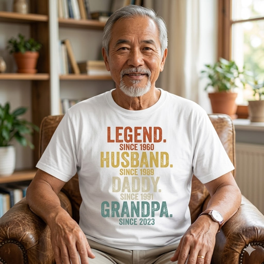 Legend Husband Dad Papa - Family Personalized Custom Unisex T-shirt, Hoodie, Sweatshirt