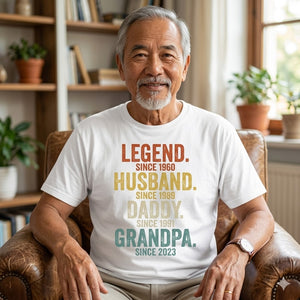 Legend Husband Dad Papa - Family Personalized Custom Unisex T-shirt, Hoodie, Sweatshirt