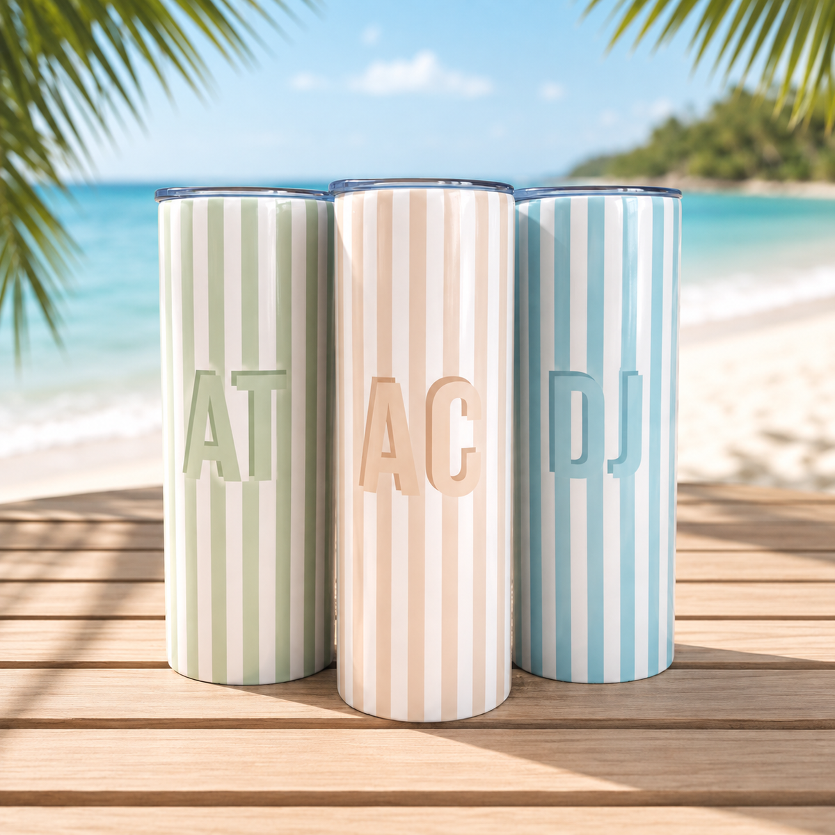 Vacation Tumblers, Personalized Beach Girls Trip Cups, Beach Bachelorette, Family Vacation Custom Tumblers with Name, Cabana Stripe Cup c8057a2f-2a6b-4299-a251-8daadb6c9c0a-banner-1.png