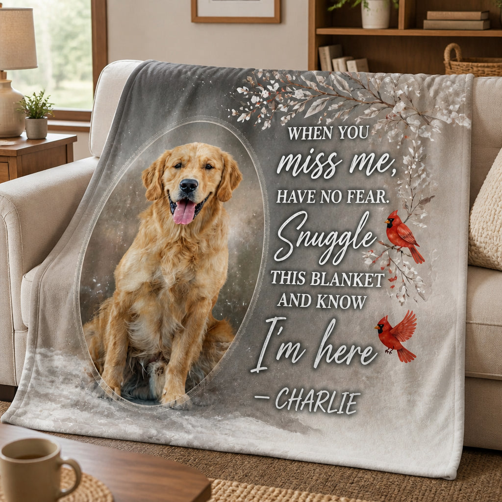 Pet Memorial Photo Blanket – "When You Miss Me" with Cardinals - Personalized Blanket c8160667-6116-4838-a2be-51cdf127dbc9.jpg