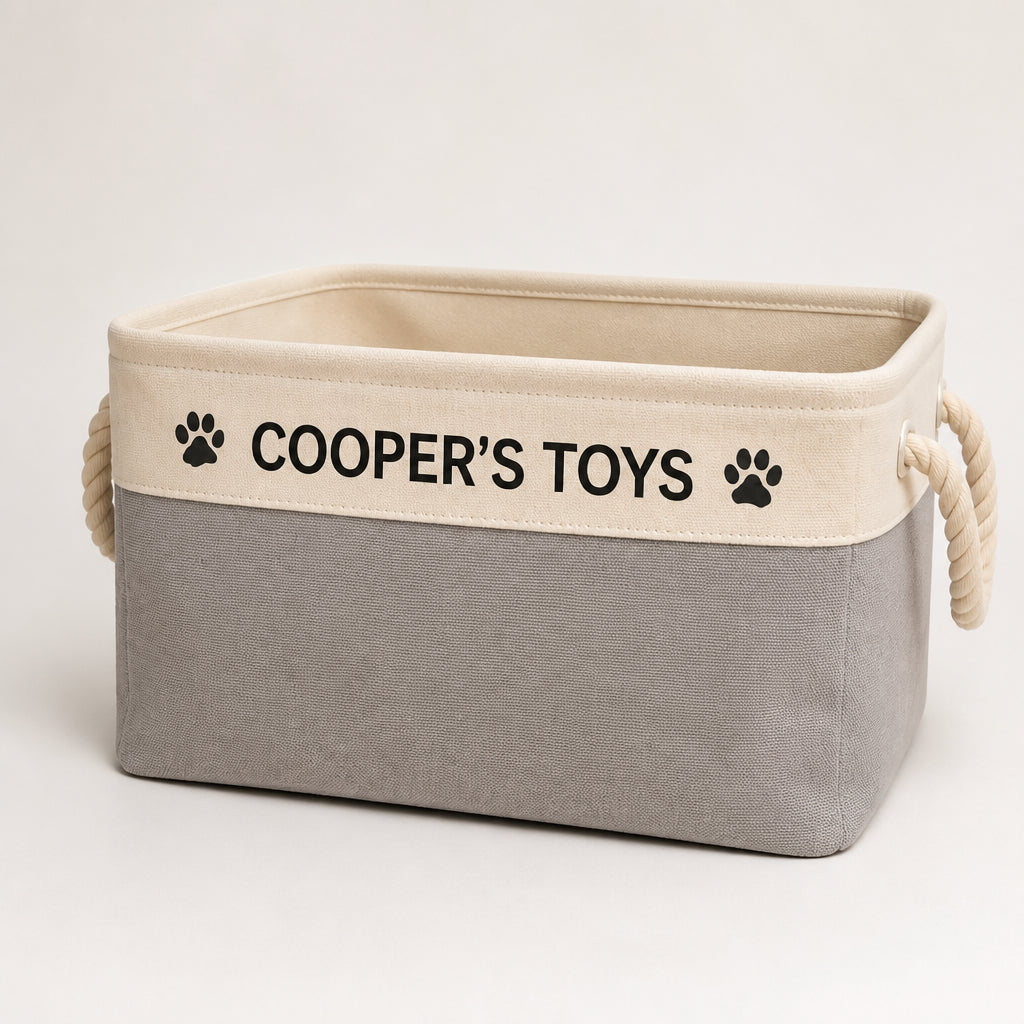 Personalized Pet Toy Storage Bag – Name + Custom Pet Portrait - Personalized Storage Bag c819993d-4404-4f55-8e4f-5eb3c7e82f1a.jpg