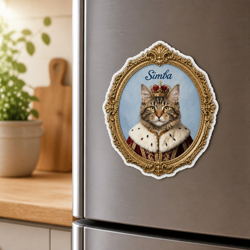 Regal Pet Portrait Custom Shape Fridge Magnet - Personalized Custom Shape Fridge Magnet c839ed14-f559-4750-90fb-387eb620b3e6.jpg