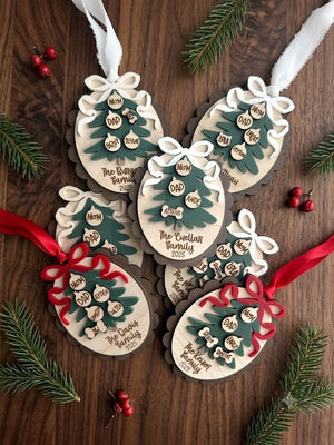 Personalized Family Ornament, Christmas Ornament, Scalloped Bow Ornament, Gift for Christmas, Family Ornament, Pet Ornament c83a9462-9b3b-4dac-b77f-251c68f95c4d-e5d86f70-48ba-4764-bee0-3b76218fd69e.jfif
