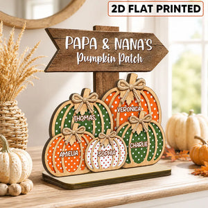 Fall Season Polka Dot Grandma's Pumpkin Patch - Personalized Wooden Plaque - Fall Decor For Grandma, Grandparents c847fd60-86a2-4ebf-8c8d-8306319566f1-2.webp