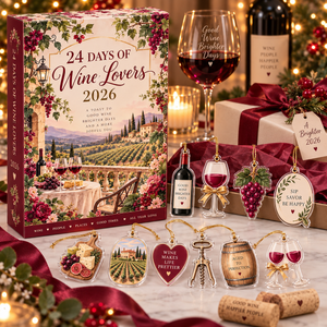 Wine Lovers Advent Calendar 2026, 24 Day Xmas Countdown, Wine Ornaments, Vineyard Holiday Gift, Sommelier Gift for Women, Wine Lover Decor c855223f-7e51-43ad-89ac-7d67cd1d7b16-b8efecc4-9285-4160-b319-279b8ad2c56d.png