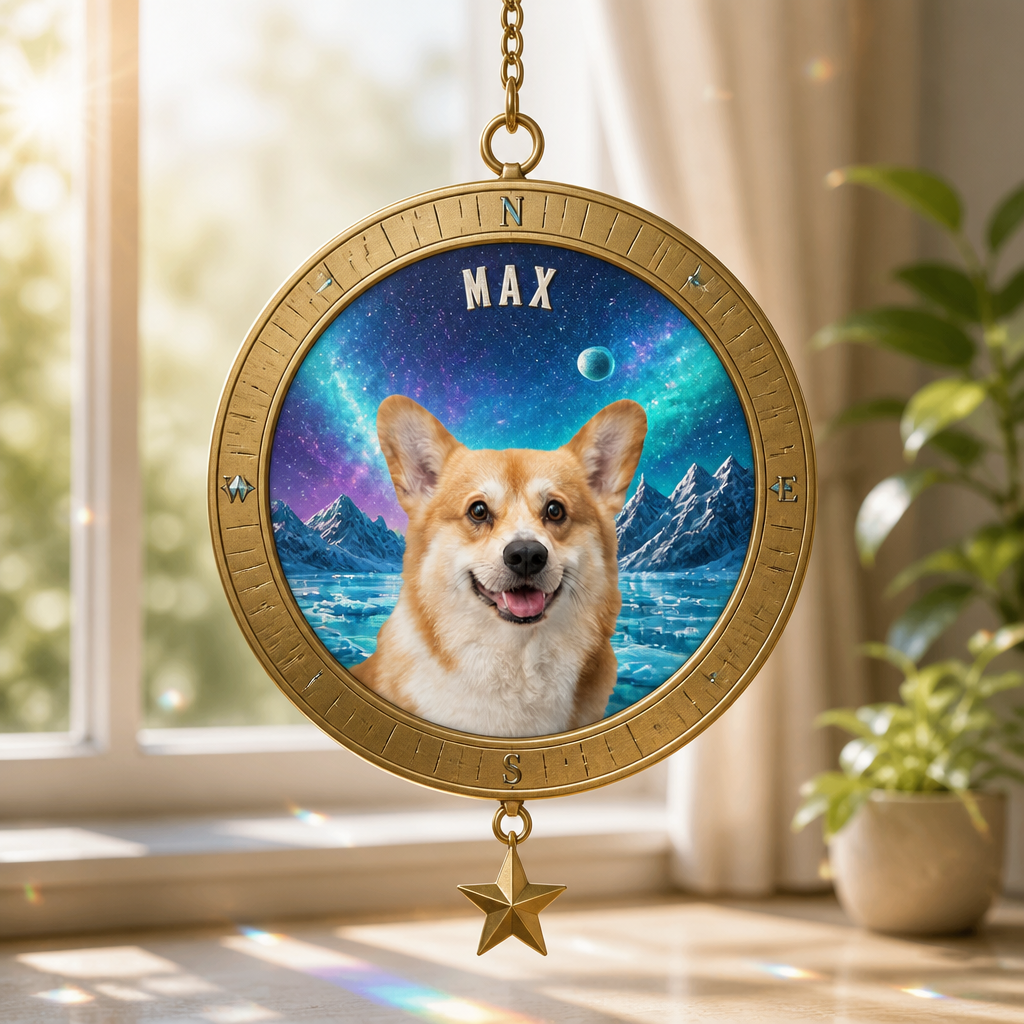 Custom Pet Photo Window Magnet with Name - Personalized 1 Layered Suncatcher with Charm c87641f2-8a9a-444c-8ba4-8023c906c4b4.png