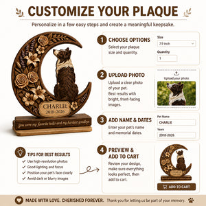 Starry Laurel Pet Memorial Wooden Stand — Name & Years - Personalized Wooden custom shape Standing 2 layer (5mm) c87cf4d6-5c9d-42d1-b4b5-19dad0df679c.jpg