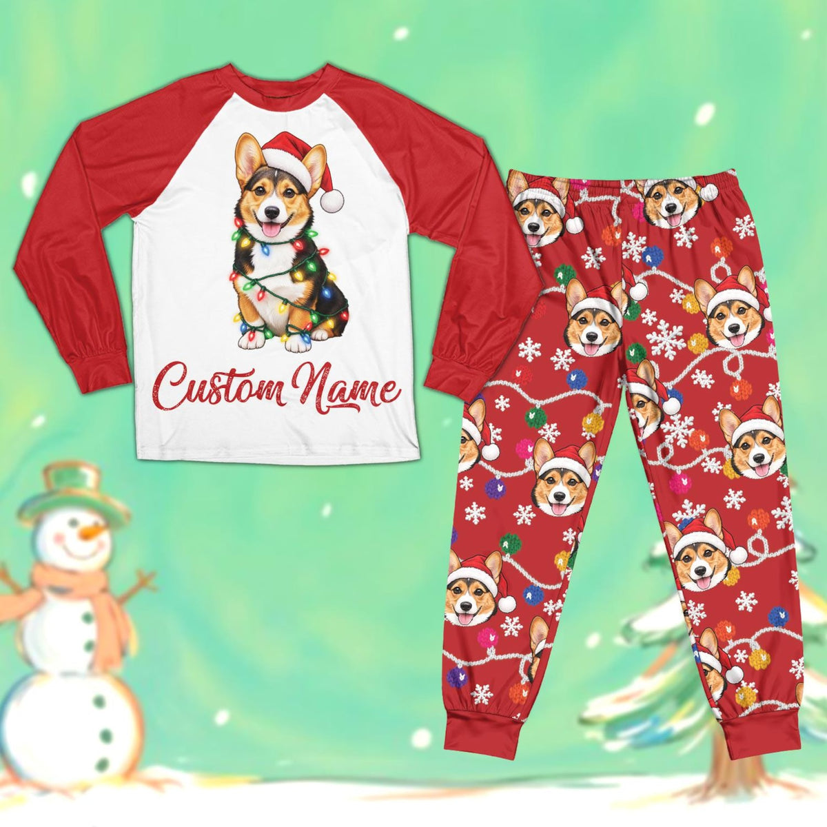 Personalized Dog Face Christmas Pajamas Set, Custom Pet Picture Name Christmas PJs, Xmas Lights Matching Family Xmas Sleepwear Holiday Gift c88aa255-4f11-4ee7-89b0-7a7578ae9a21-il_1588xN.8622864365_3f7h.jpg