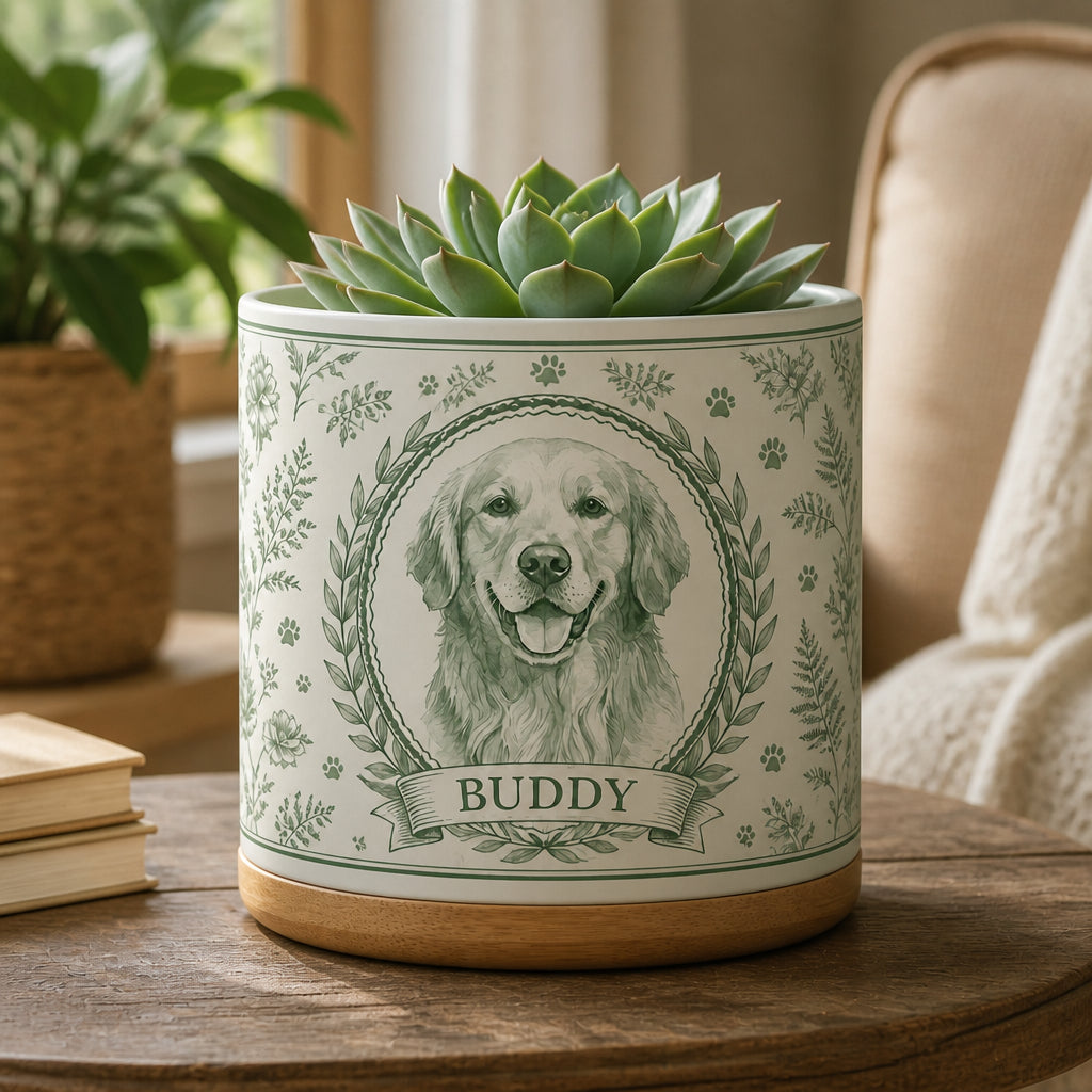 Custom Porcelain-Ink Pet Cameo Planter - Personalized Plant Pot & Vase c88b51bb-6474-4261-87ce-8a8e7055ae5b.jpg