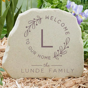 Welcome Wreath Personalized Standing Garden Stone, Outdoor Decor, Personalized Home Decor c89630b4-88df-468e-b543-27cfef7a3ef3-hfhgffgggfgfhg-1-.webp