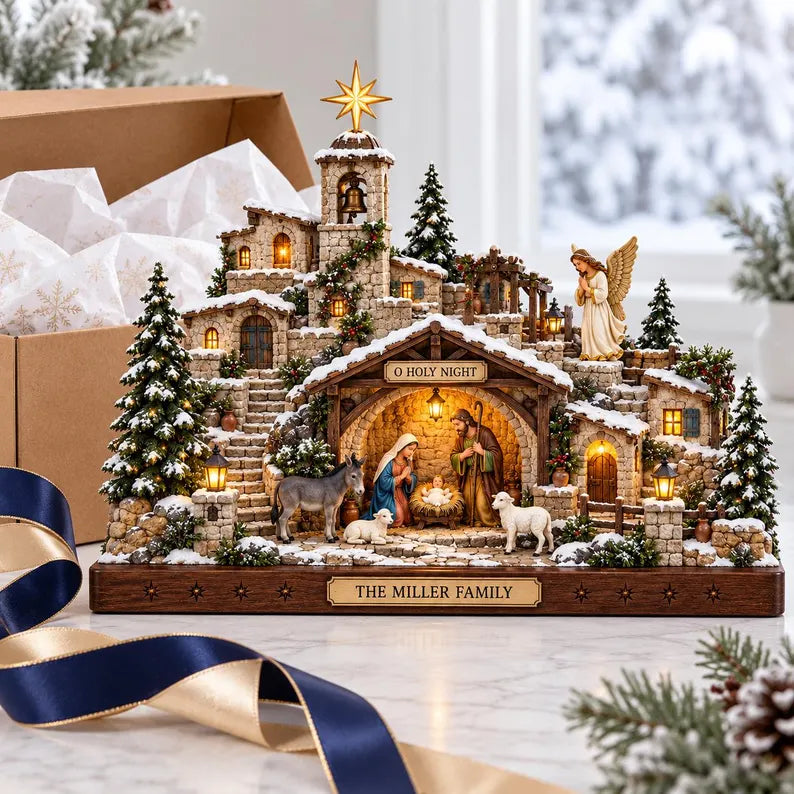 Personalized Nativity Christmas Village Wooden Block, Custom Family Holy Night Decor, Religious Christmas Winter Festive Home, Xmas Gift c8a2f93c-55fc-4a2b-888c-ea8906026723-ghgh-23-.webp