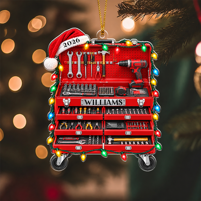 Christmas Gift For Mechanic Husband Dad - Personalized Tool Box Acrylic Ornament c8aa9a63-c388-4aa8-9444-a516b079944a-1.png