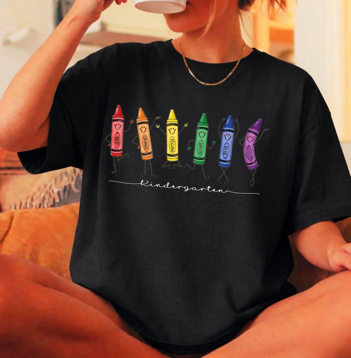 Comfort Colors Customized Crayon Doodles Teacher Shirt, Dancing Rainbow Back to School Tee, Kindergarten Elementary School Teacher Gift c8bb1586-eafa-48d3-9209-e241a6c1d6d5-12.jpg