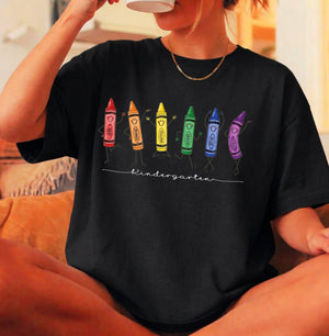Comfort Colors Customized Crayon Doodles Teacher Shirt, Dancing Rainbow Back to School Tee, Kindergarten Elementary School Teacher Gift c8bb1586-eafa-48d3-9209-e241a6c1d6d5-12.jpg