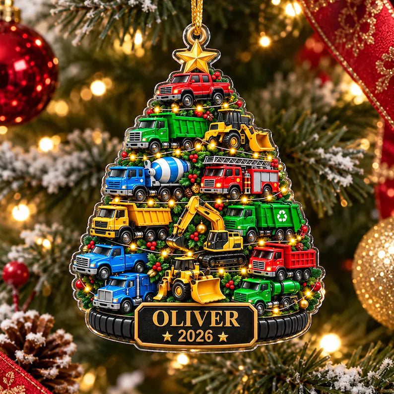Christmas Truck Parade - Custom 2D Flat Vehicle Christmas Tree Ornament 2026, Acrylic Holiday Decoration for Boys and Kids, Car Lover Gift c8c9aa36-f54a-4d0a-ba9a-fed9a126a35d-5reikl-3-.webp