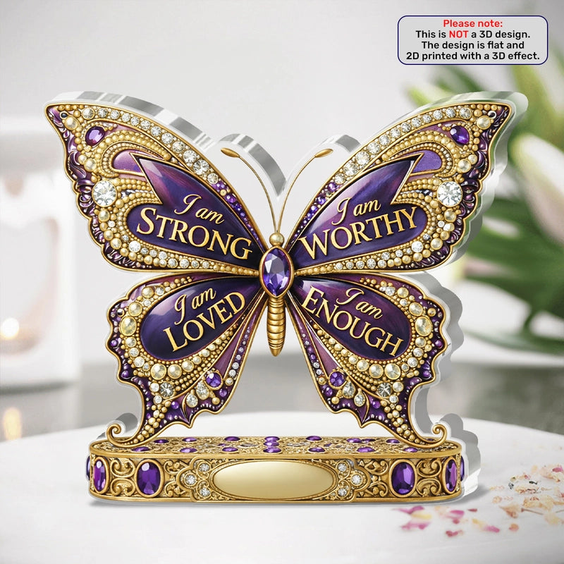 I Am Strong - Christian Gifts for Girls Personalized Custom Shaped Acrylic Plaque