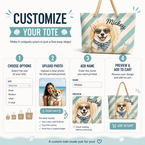 Custom Beach Tote – Watercolor Pet Portrait with Shades - Personalized AOP Tote c8da27eb-d532-444c-85bf-eb17a5c9b1f1.jpg