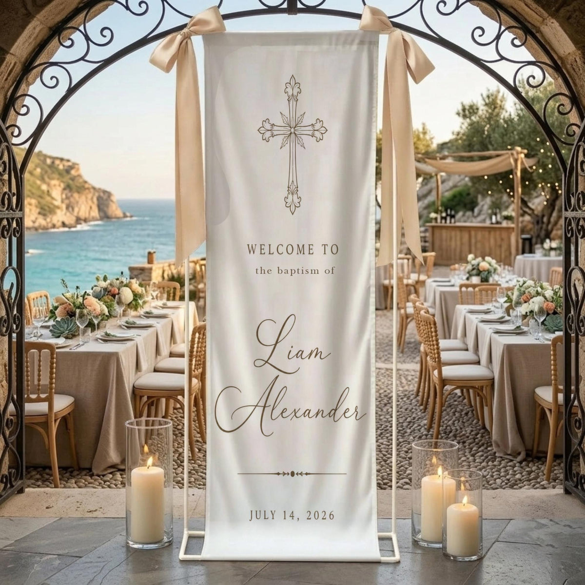 Custom Baptism Welcome Banner, Cross Ceremony Decor c8fe0a03-faa9-4516-b402-1b83de56eaf9-1.jpg