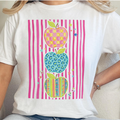Comfort Colors Teacher Shirt, Colorful Apple Teacher Tee, Preppy Back to School Shirt, Cute Teacher Appreciation Gift c9117ebc-f1f9-4101-9ec9-0bb855984b21-3.png