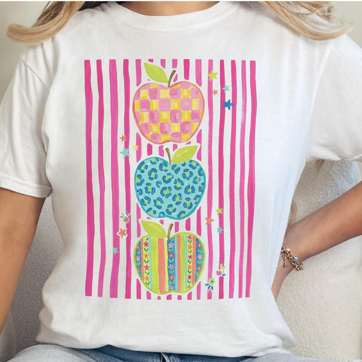 Comfort Colors Teacher Shirt, Colorful Apple Teacher Tee, Preppy Back to School Shirt, Cute Teacher Appreciation Gift c9117ebc-f1f9-4101-9ec9-0bb855984b21-3.png