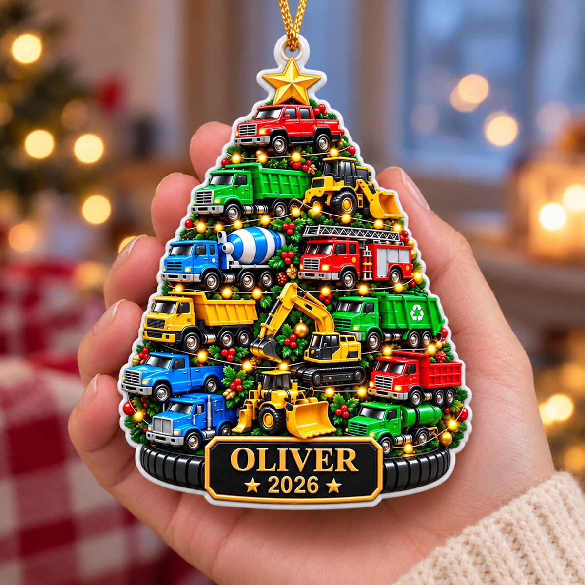 Christmas Truck Parade - Custom 3D Relief Vehicle Christmas Tree Ornament 2026, Acrylic Holiday Decoration for Boys and Kids, Car Lover Gift c92244a1-1511-400d-9eca-ba0ee05371cb-7b3145ee-0656-4599-aa25-51b505cae70e.png