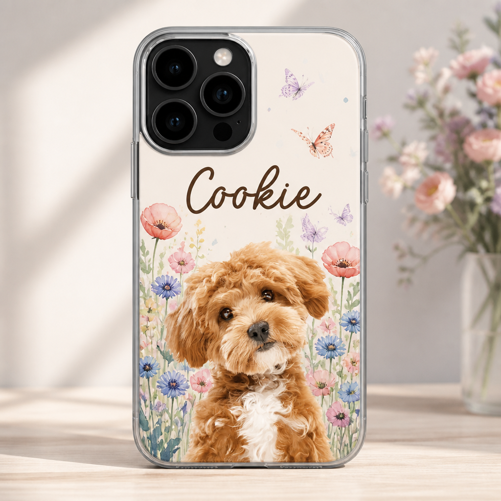Custom Pet Cameo Phone Case – Watercolor Garden - Personalized Phonecase c9285302-8af5-4269-9e56-e3460ad1594a.png