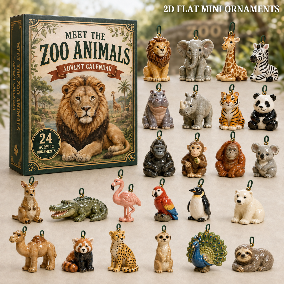 Zoo Animals Kingdom Advent Calendar 2026 - 24-Day Festive Countdown, Acrylic Charms Blind Box - Gift For Animal Lovers c9317369-1a82-404e-afa6-5e087964b913-zoo-text.png