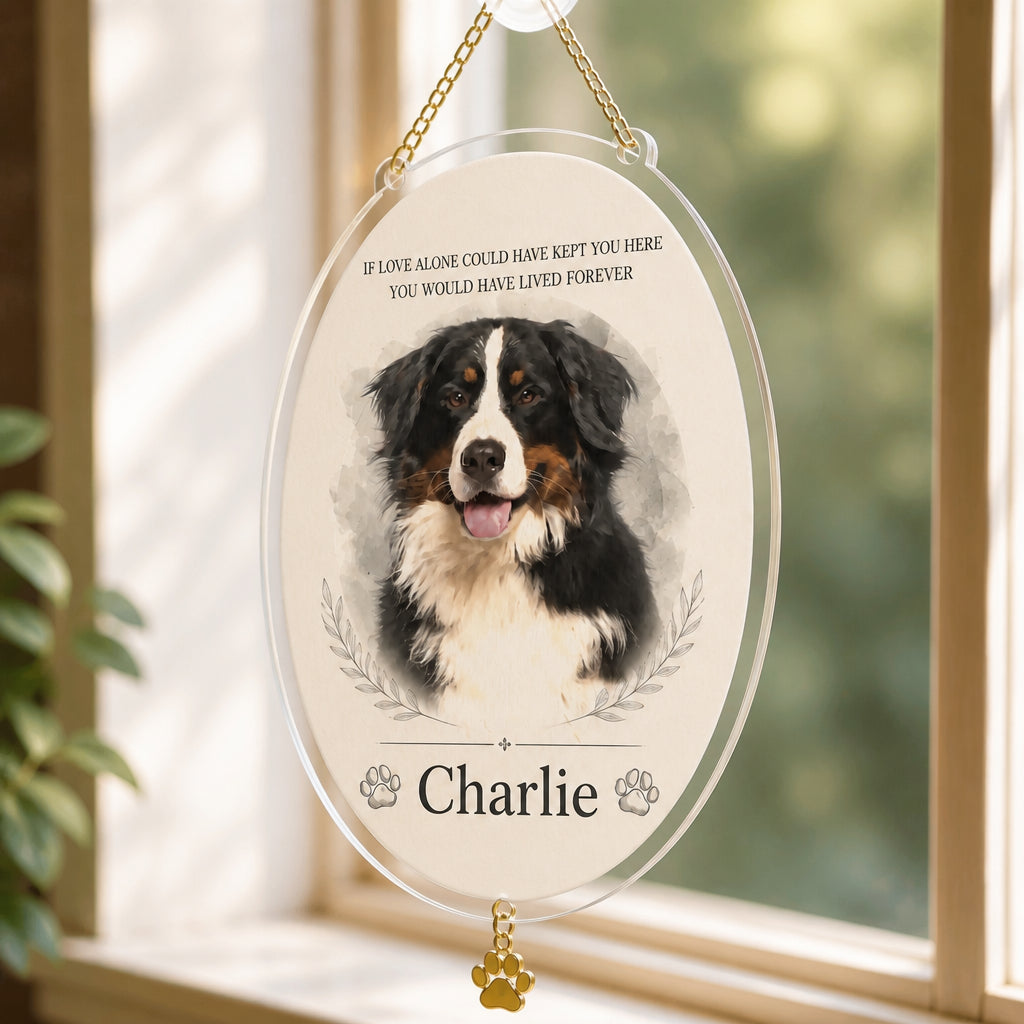 Watercolor Pet Memorial Portrait Canvas – Photo Upload, Name + Quote - Personalized 1 Layered Suncatcher with Charm c93c96e1-6ff7-48df-a33d-4df8d07416e2.jpg