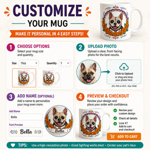 Custom Sugar Skull Pet Portrait Mug - Personalized Mug c9525fd8-e705-4085-9fcf-57930492b67e.jpg