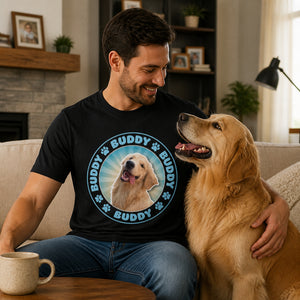 Custom Pet Photo + Name Ring Badge Tee - Personalized T-shirt c955eb10-13cd-42df-8584-49d64fa5cb9f.jpg