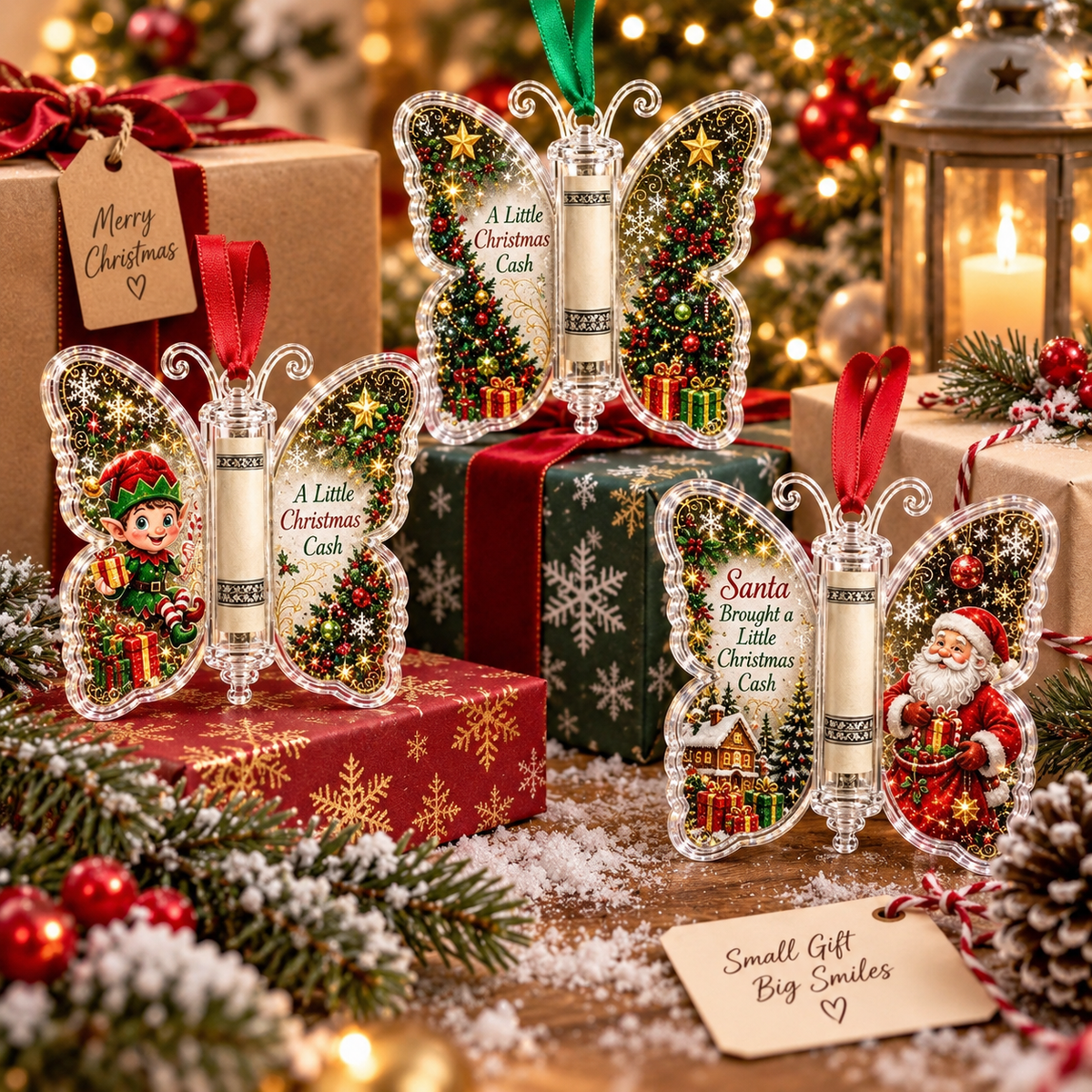 Butterfly Christmas Cash Gift Holder Ornament, Acrylic Money Holder, Funny Hanging Xmas Tree Decoration, Reusable Stocking Stuffer, Birthday c963713e-b28f-4833-9fa5-7f8da4dd1899-0a52ba46-eb4e-4189-8e75-7de0a8b8c433.png