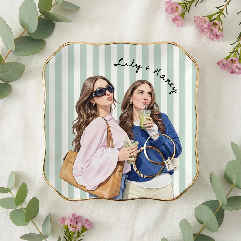 Personalized Friend Photo Ring Dish, Watercolor Portrait Keepsake, Custom Friendship Gift c96752ae-55fb-438a-8bbb-d33938af09c2-gfgfg-7-.webp