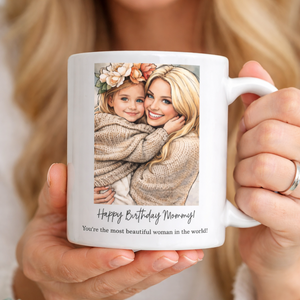 Custom Dad Portrait Photo Gifts, Personalised Daddy Mug