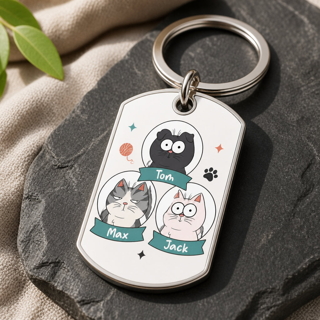 Custom Cat Person Double‑Sided Stainless Steel Keychain – Cartoon Pet Portraits & Names - Personalized Stainless Steel Keychain c98d9bb2-35d0-46fb-8ee0-7d2c990a8bfb.jpg