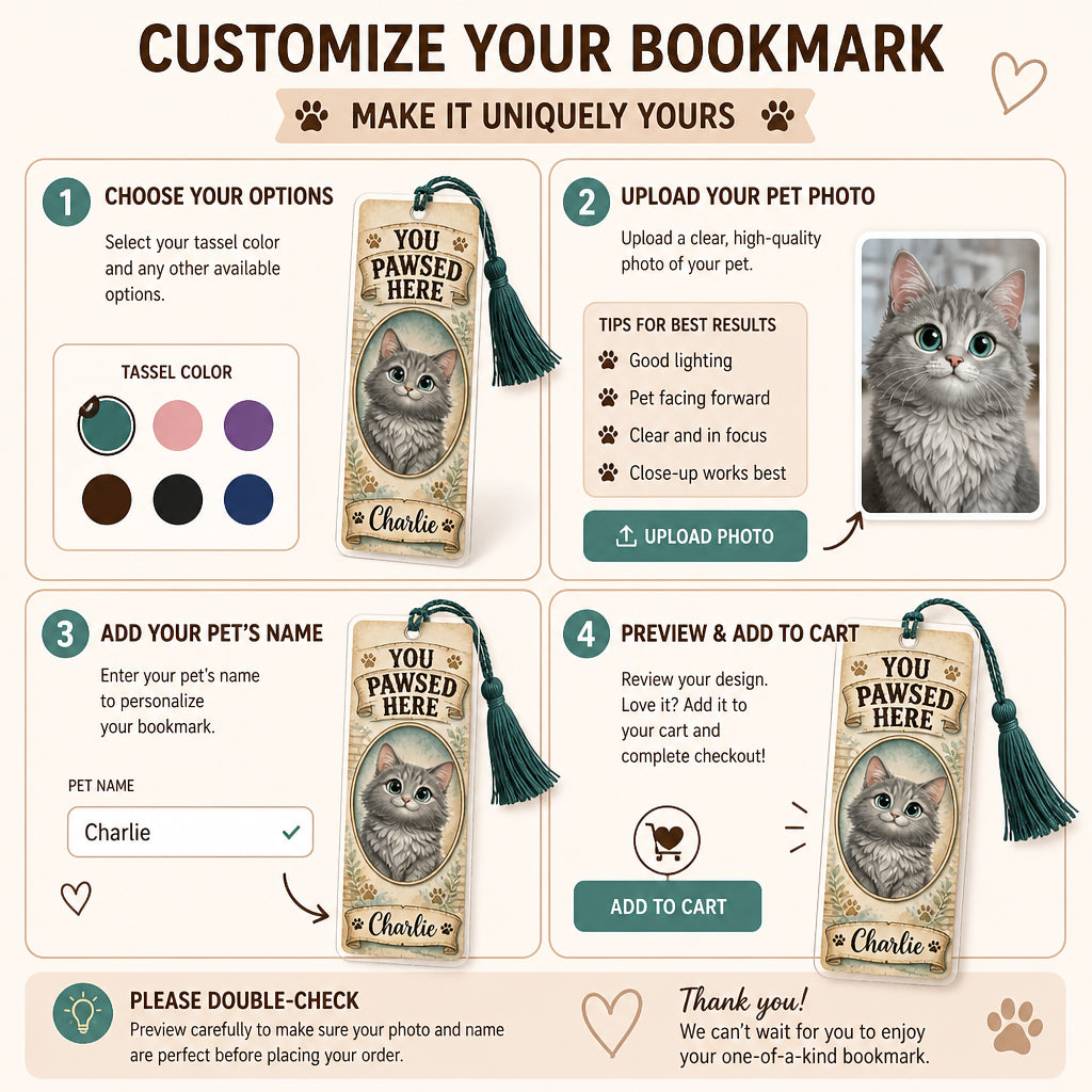 You Pawsed Here – Custom Pet Photo Bookmark - Personalized Acrylic Bookmark c98df9b6-c03c-4c27-8fdc-fed7b03e90c7.jpg