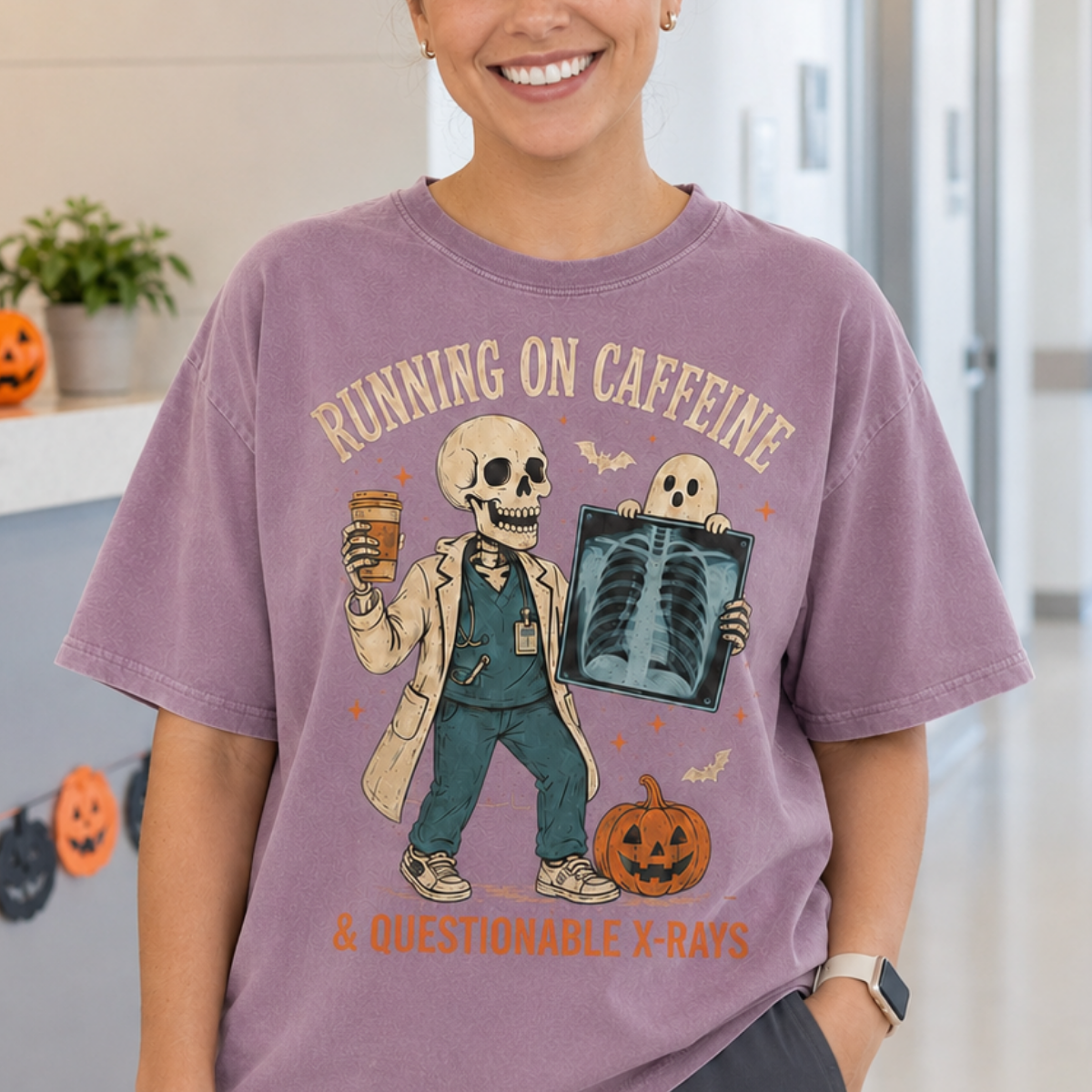 Running on Caffeine & Questionable X-Rays Halloween Shirt – Funny Radiology Tech Skeleton Comfort Colors Tee, Spooky Gift for X-Ray Technicians c9984da4-874a-4cae-a4a4-d970a4b974cb-4.png