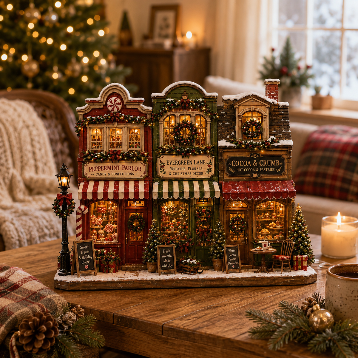 Christmas Village Wooden Block Decor, Mini Holiday Village Shop Display, Rustic Farmhouse Mantel Shelf Sitter, Cozy Xmas Table Gift c9a40dc8-ab60-4e0b-bbf5-768fa9044168-banner-1.png