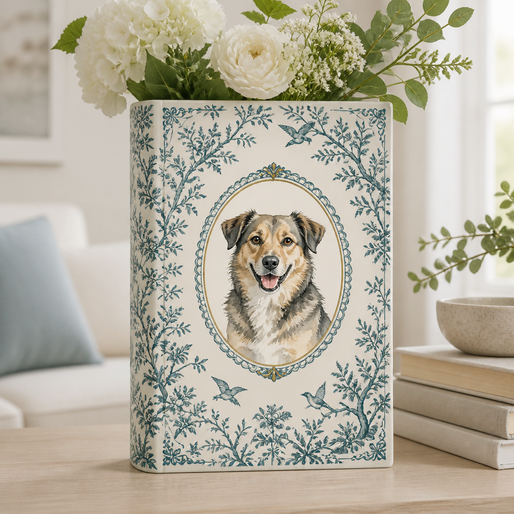 Custom Pet Portrait Toile Cameo Acrylic Book Vase - Personalized Acrylic Book Vase c9b96fc0-e8b7-4368-b850-5ca5e57f4ad3.png