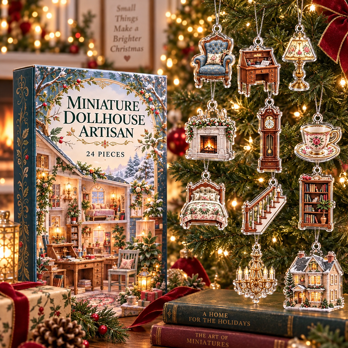 Miniature Dollhouse Advent Calendar, 24 Acrylic Tiny Furniture Ornaments, Miniaturist Gift, Christmas Countdown Box c9d10719-7e9d-4511-9cb2-269dc68900d7-d9d7ef18-527c-4c99-8b07-acc8bf3f45dd.png