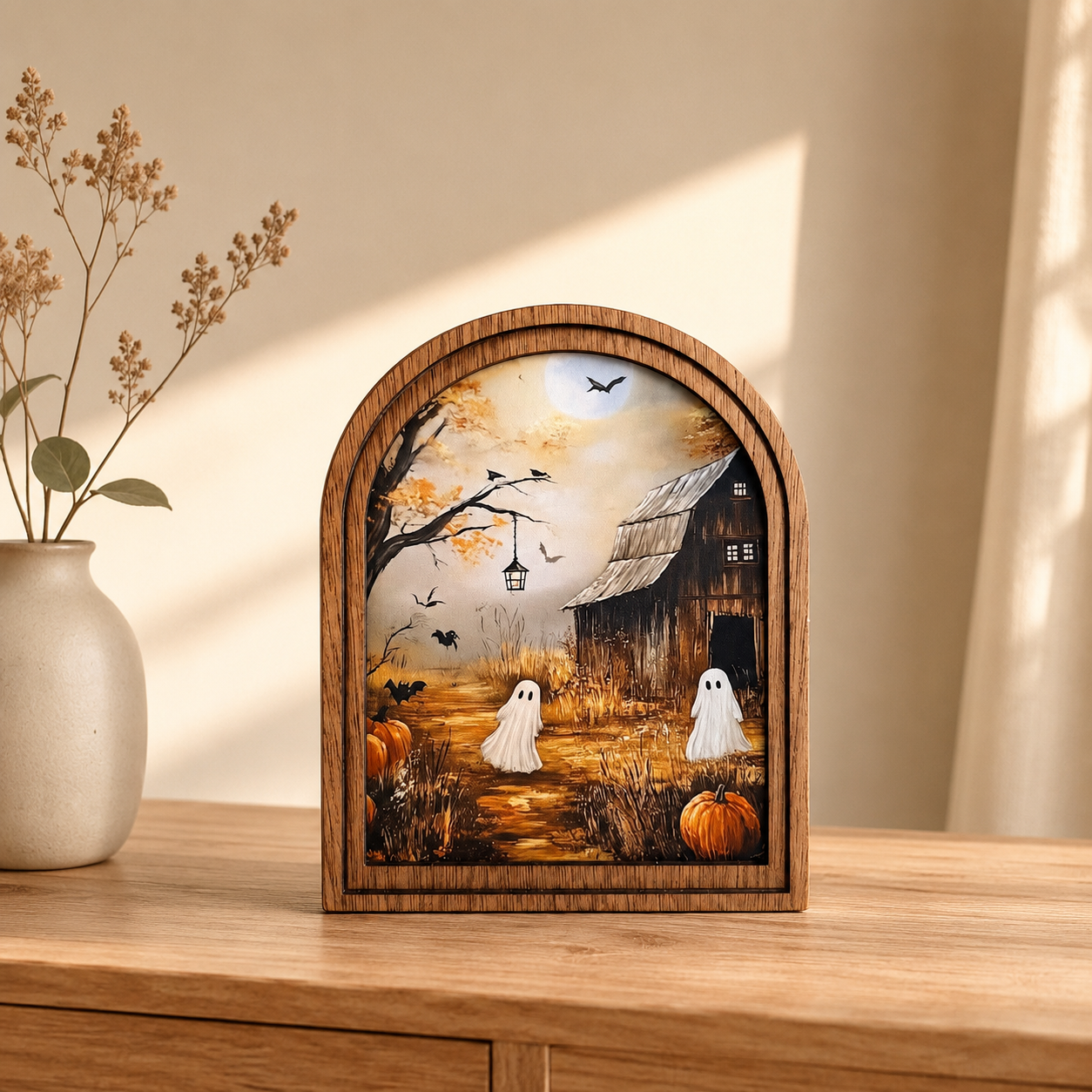 Rustic Halloween Wood Framed Arch Ghost Mini Sign - Spooky Cute Table Top Fall Decor ca0100bb-079c-4026-9c1e-bb66d328c32e-07ab99a9-5b12-4ba4-b0c2-a7f0043034a5.png
