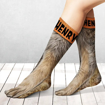 Animal Paw For Hunting Lovers Hunters - Personalized Illusion Socks ca0813f9-eb2a-43f1-991b-db35c36e1229-AN145-CLA4261-Web3.jfif